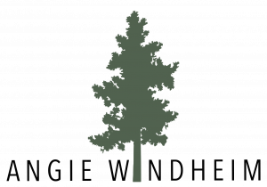 Angie Windheim fir tree logo green web